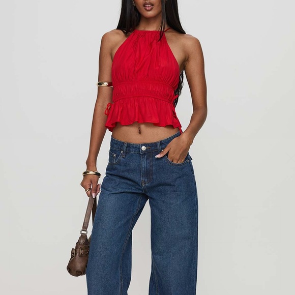 Princess Polly Rozier Top Red - Picture 2 of 8